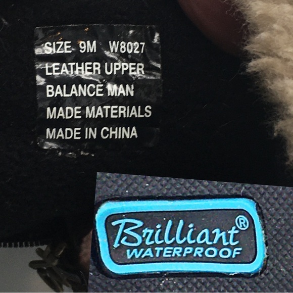 Brilliant Brown Suede Waterproof Faux Fur Heeled Ankle Boots size 9 - Picture 13 of 14